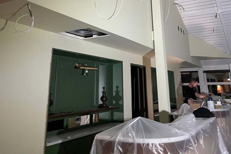 Reception/Hall-byggnation hos Ess-Group, Ystadsaltsjöbad